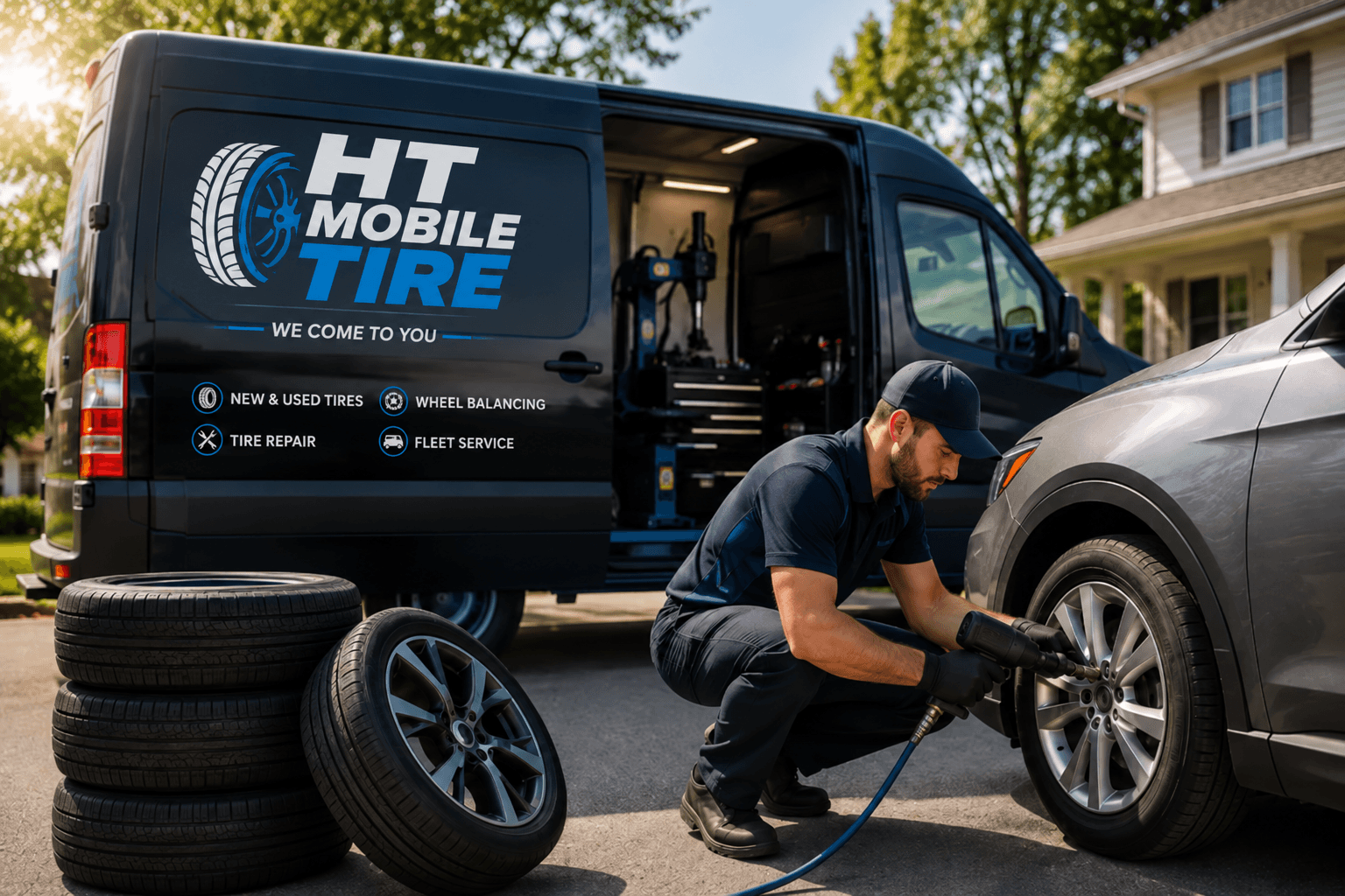 HT Mobile Tire technician providing professional tire service